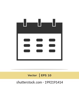 Calendar, Schedule, Date Settings, Appointment Icon Illustration. Date Sign Symbol. Vector Icon EPS 10