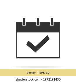 Calendar, Schedule, Date Settings, Appointment Icon Illustration. Date Sign Symbol. Vector Icon EPS 10