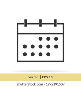 Calendar, Schedule, Date Settings, Appointment Icon Illustration. Date Sign Symbol. Vector Icon EPS 10