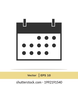 Calendar, Schedule, Date Settings, Appointment Icon Illustration. Date Sign Symbol. Vector Icon EPS 10