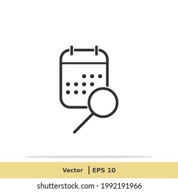 Calendar, Schedule, Date Settings, Appointment Icon Illustration. Date Sign Symbol. Vector Icon EPS 10