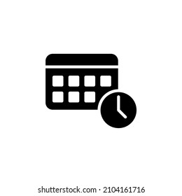 Calendar, Schedule, Date Solid Icon, Vector, Illustration, Logo Template. Suitable For Many Purposes.