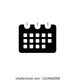 Calendar, Schedule, Date Solid Icon Vector Illustration Logo Template. Suitable For Many Purposes.