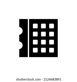Calendar, Schedule, Date Solid Icon Design Concept For Web And UI, Simple Icon Suitable for Any Purposes.