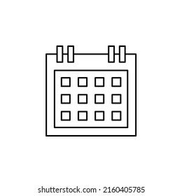 Calendar, Schedule, Date Thin Line Icon Vector Illustration Logo Template. Suitable For Many Purposes.