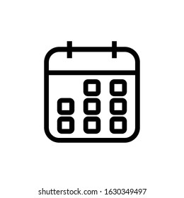 Calendar, Schedule, Event, Date icon vector isolated on white background