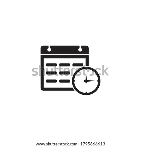 Calendar schedule icon black vector illustration