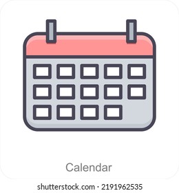 Concepto de icono Calendario y Programación