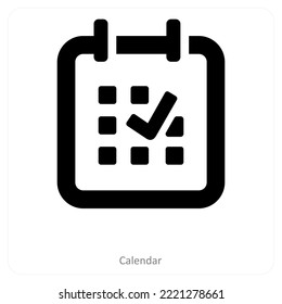 Calendar and schedule icon concept