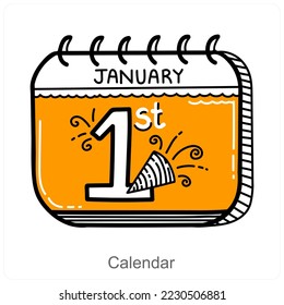 Calendar and schedule icon concept
