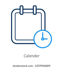 Concepto de icono de calendario y planificación
