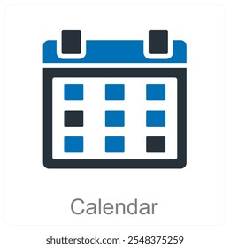 Calendar and schedule icon concept