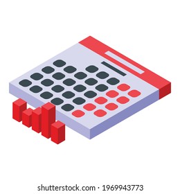 Calendar schedule icon. Isometric of Calendar schedule vector icon for web design isolated on white background