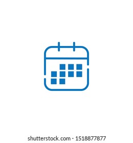 calendar schedule icon Logo illustration. Outline vector style. Simple Modern graphic flat design design concepts. 