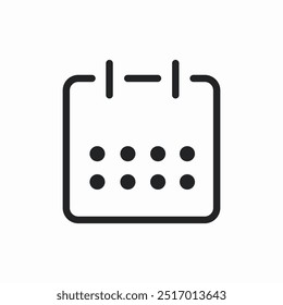 Vector de signo de icono de calendario