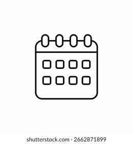 Vector de signo de icono de calendario