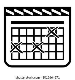 Calendar for schedule icon. Simple illustration of calendar for schedule vector icon for web