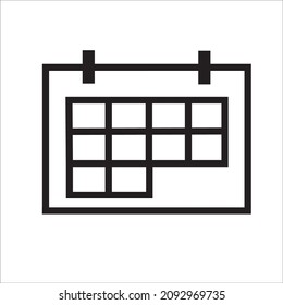 Kalenderplan Symbol, Vektorgrafik-Logo-Vorlage auf weißem Hintergrund