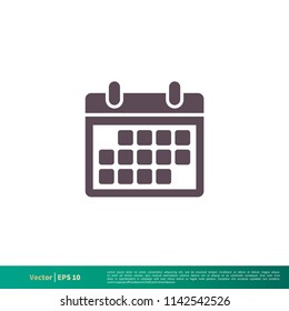 Calendar, Schedule Icon Vector Logo Template Illustration Design. Vector EPS 10.