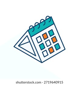 Icono de Vector de calendario Ilustración de stock
