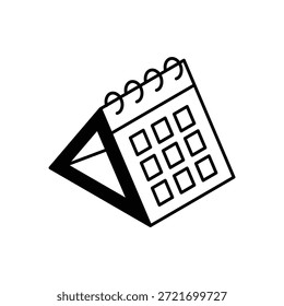 Icono de Vector de calendario Ilustración de stock