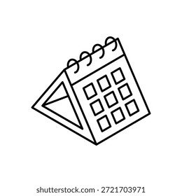 Calendário Agenda Ícone vetor ilustração de estoque