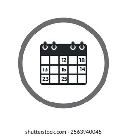 Calendar Schedule icon in white background