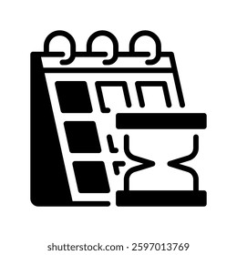 Calendar Schedule line icon. Universal creative premium symbol. Vector sign icon logo template. Vector illustration