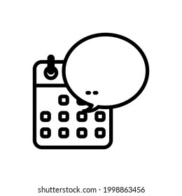 Calendar, schedule outline icons. Vector illustration. Editable stroke. Isolated icon suitable for web, infographics, interface and apps.
