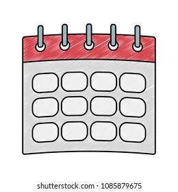 Calendar and schedule symbol scribble