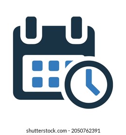 Calendar or schedule time icon