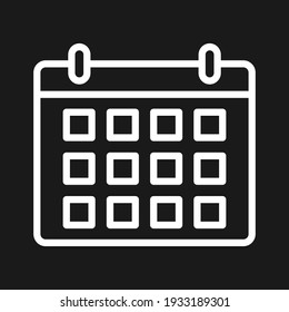 Calendar, schedule, timetable icon vector image. Can also be used for customer support and UI. Suitable for use on web apps, mobile apps and print media.