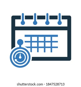 Calendar, schedule timing icon. Vector graphics
