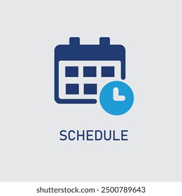 Calendario, icono de Vector de programación Eps 8