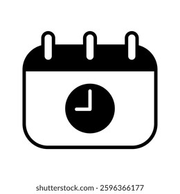 Calendar, schedule vector icon on white background