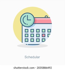 Calendar or Scheduler Icon Concept