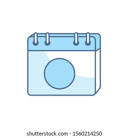 calendar school education learning line and fill vector illustration