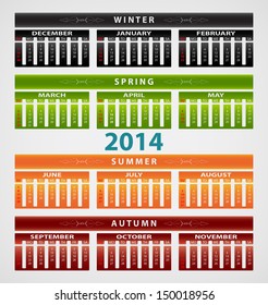 Calendar of seasons breakdown