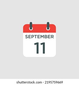calendar - September 11 icon illustration isolated vector sign symbol