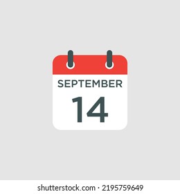 calendar - September 14 icon illustration isolated vector sign symbol