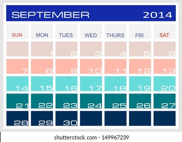 calendar September 2014