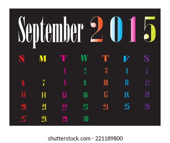 Calendar September 2015