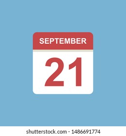 calendar - September 21 icon illustration isolated vector sign symbol