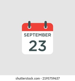 calendar - September 23 icon illustration isolated vector sign symbol