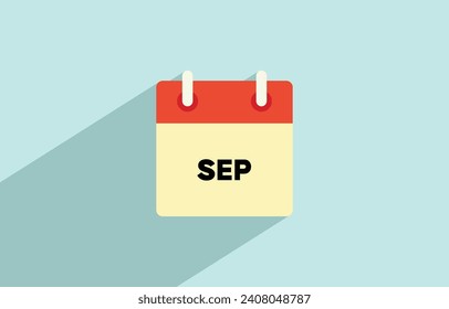 Ilustración del vector de diseño de septiembre de calendario