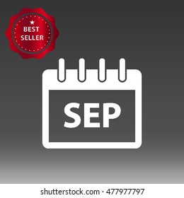 Calendar September Vector Icon Illustration