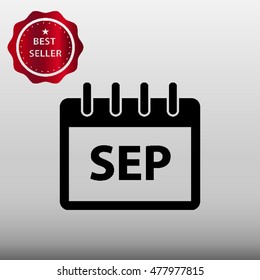 Calendar September Vector Icon Illustration