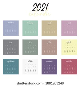 el calendario fijado para 2021