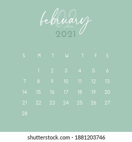 the calendar set for 2021