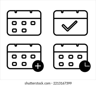 icono de juego de calendario en negro